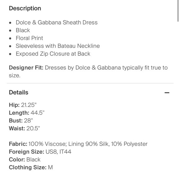 Dolce & Gabbana midi floral dress size M - Picture 4 of 4